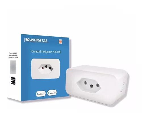 NOVADIGITAL Tomada Inteligente Wifi Smart Home Automação Residencial Google  Home Alexa Celular App