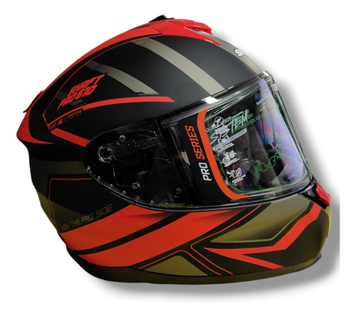 Casco Shaft Proseries Integral Negro Con Rojo Mate Talla L 