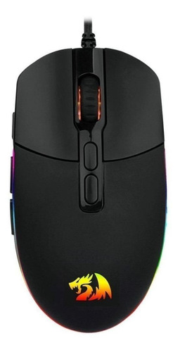 Imagen 1 de 4 de Mouse de juego Redragon  Invader M719-RGB negro