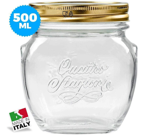 Pote Vidro Hermético Bormioli Rocco Quattro Stagioni 500ml