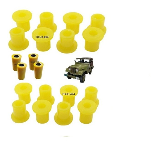 Buchas Jumelo Jeep Cj-5 Em Polioretano Valor Do Kit Com Fixa