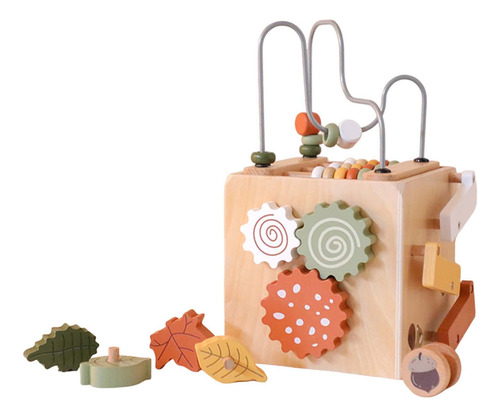 Cubo De Actividad De Madera Juguetes Cuentas Juguetes Para