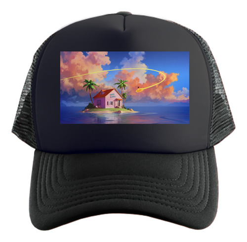 Dragon Ball Kame House Gorra Friki Tu Eres Negro Todo Talle Único Regulable Dragon Ball Kame House