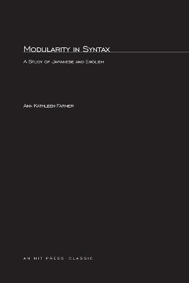 Libro Modularity In Syntax: Volume 9 : A Study Of Japanes...