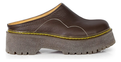 Zueco Cuero Mujer Chinela Sandalia Zapato Clasico Briganti