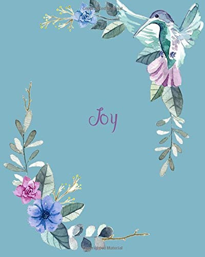 Joy 110 Pages 8x10 Inches Classic Blossom Blue Design With L