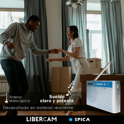 Imagen 9 de 10 de Radio Portatil Spica Sp-350 A Pilas Am/fm Retro Original