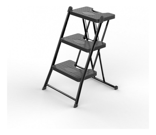 Escada 3 Degraus Reforçada 120kg Compacta Dobrável Banqueta