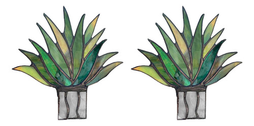 Maceta En Forma De U, Colorida Y Con Aloe, Decoración Para P