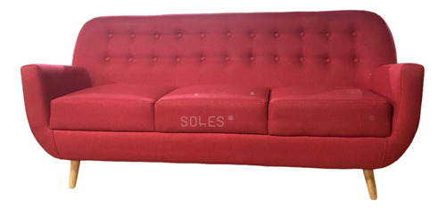 Sillon Tres Cpos Confort Vintage Bora Tela Antidesgarro