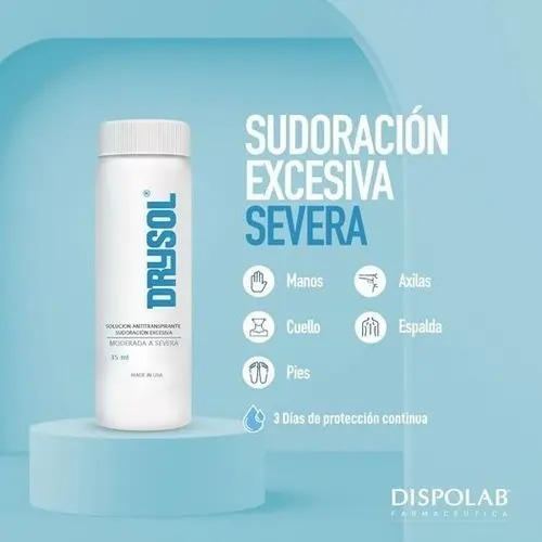 Antiperspirant Drysol Solution 50 Ml - Pour Transpiration Excessive - Roll-on, Fabriqué En Jordanie - Neuf
