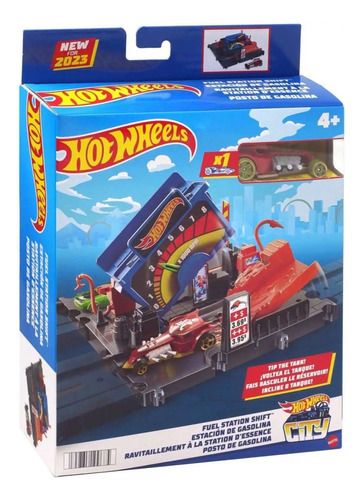 Hot Wheels City - Pista de gasolinera - Mattel Hkx45