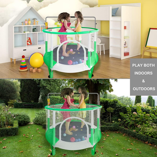 Rghh Mini Trampoline Para Niños Con Red, Al Aire Libre 58 W