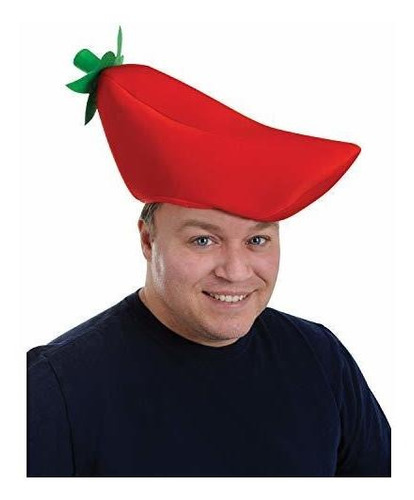 Chili Pepper  sombrero, Paquete De 1, Verde/rojo