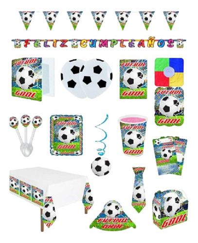 Kit Decoración Piñata  Fútbol Económica