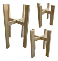 Comprar Set 3 Soportes De Madera Maceteros Para Plantas