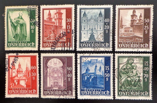 Austria Arte, Serie Mi. 885-92 Catedral 1948 Usada L10427