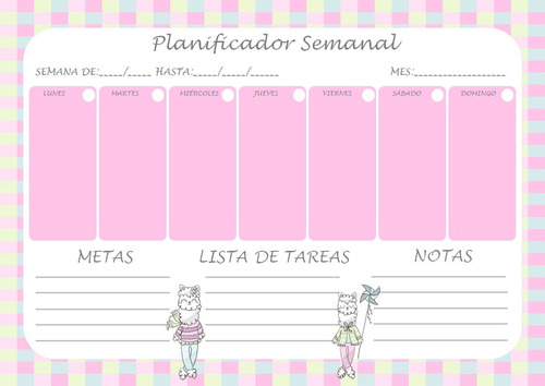 Kit Imprimible +40 Planners A4 +pdf + Editables Alpaca