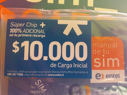 Chip De Datos,bam,banda Ancha De Entel Con 10.000