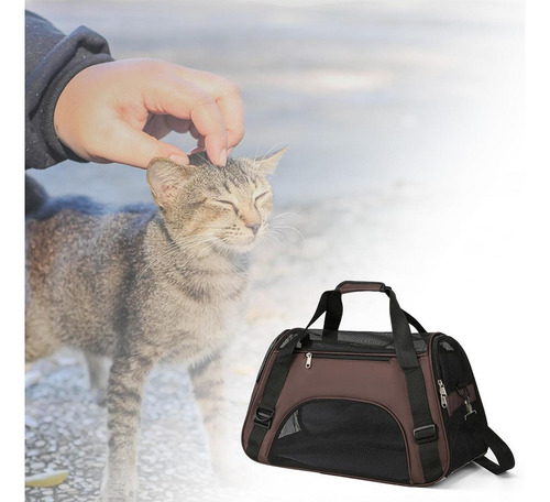 Bolsa De Viaje De Mascotas De Portabebia De Gato, Marrón M