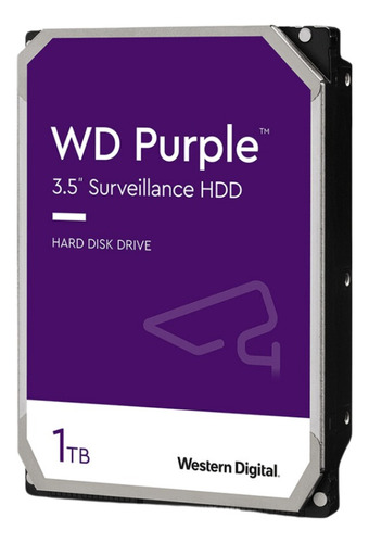Disco rígido Western Digital Wd Purple 3.5 Sata 5400 Rpm de 1 TB