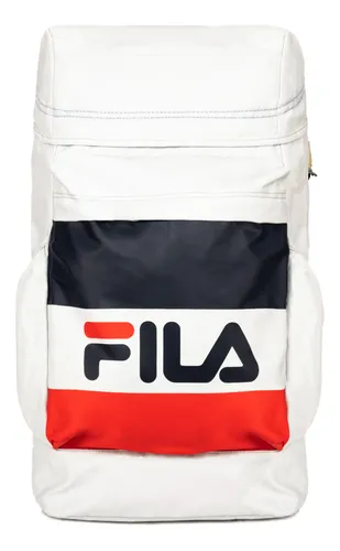 Mochila Fila Tactica Gris Backpack Logo Color Blanco Dise o de la