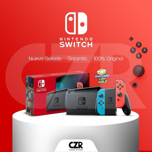 Nintendo Switch Neon 2019 Nueva Sellada 32gb + Batería!!
