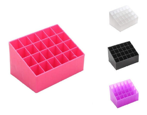 Organizador Porta 24 Batom Acrílico Maquiagem Colorido Kit