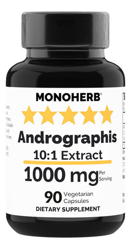 Extracto De Andrografía Monoherb 1000 Mg - 90 Cápsulas Veg