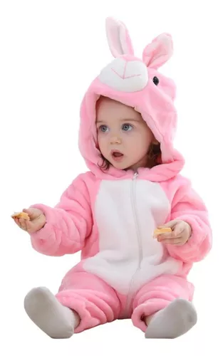 Macacão Pijama Kigurumi Infantil Bebê Baby Bichinho: Gatinho (Rosa