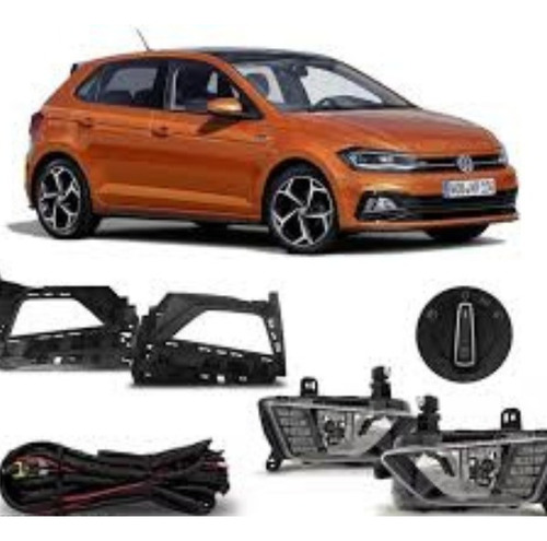 Kit Farol De Milha Polo/ Virtus 18 19 20 21 22 Com Drl E Set