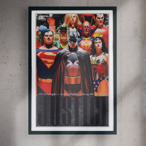 Cuadro 60x40 Dc - Justice League - Comic Cover Justicia