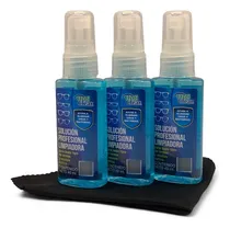 Comprar Kit De Limpieza Opticlear 3 Limpiadores 40ml + 3 Paños.