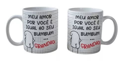 Caneca Personalizada Meme Flork - Meu amor por você é igual