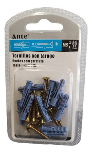 Tarugo Con Tornillo Volcanita Set 5mm Y 8mm 3pack Hogar Casa