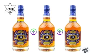 Pack 3 Und Whisky Chivas Regal 18 Años 750ml Gold Signature