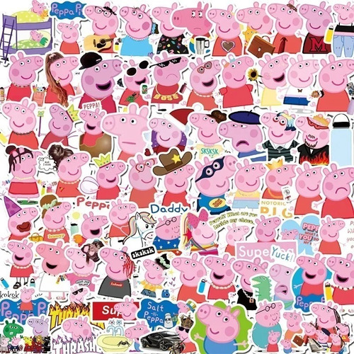 Imagen 5 de 5 de Peppa Pig - Set 50 Stickers / Calcomanias / Pegatinas