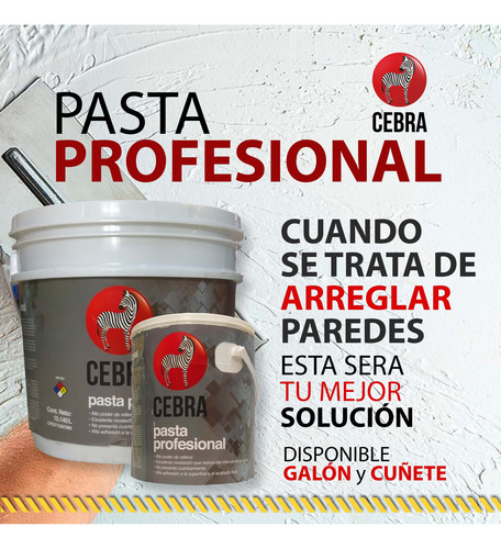 Pasta Profesional Cebra Galón (06577) Cuñete (06578)