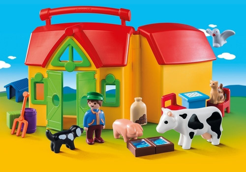Imagen 2 de 4 de Playmobil 123 Granja Maletin 6962 Figuras Y Accesorios Edu