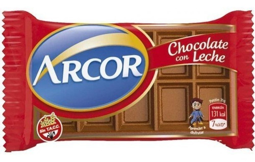 Chocolatines Arcor Con Leche 25gr X 30u