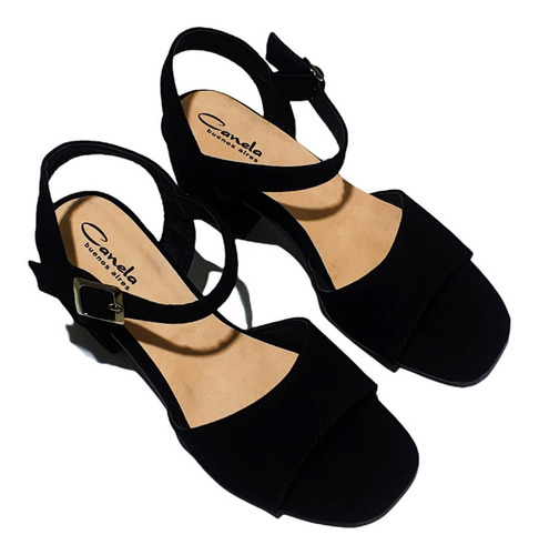 Imagen 1 de 5 de Sandalias Agatha Gamuza Black