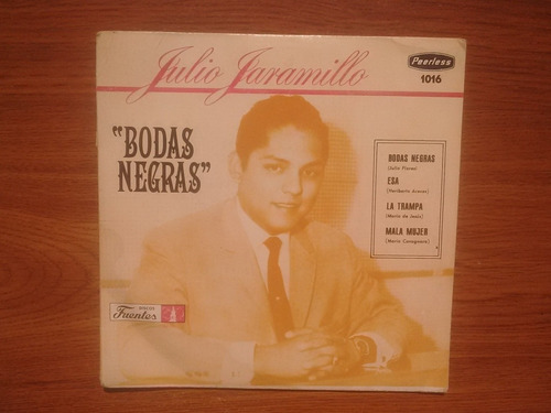 Julio Jaramillo. Bordas Negras. Disco Ep Peerless