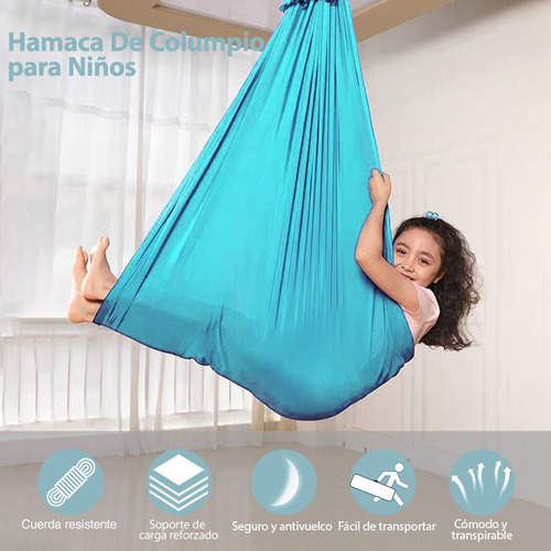 Hamaca De Columpio Para Niños Columpio Colgante+taladro Cian