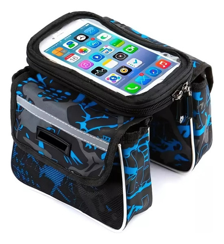 Bolso Alforja Doble Bolsillo Bicicleta Porta Celular Bici Hb