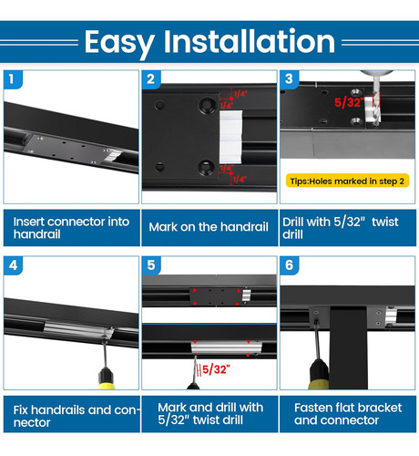 Accesorios De Pasamanos Led Hl12 - 2pack Conector De Extensi
