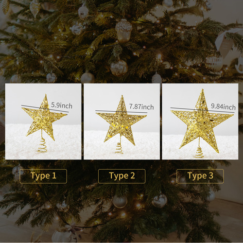 Decoración De Árbol Para Árbol De Navidad, Diseño De Estrel