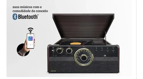 Radiola Raveo Vanguard Toca discos Fita Cassete Usb Bivolt