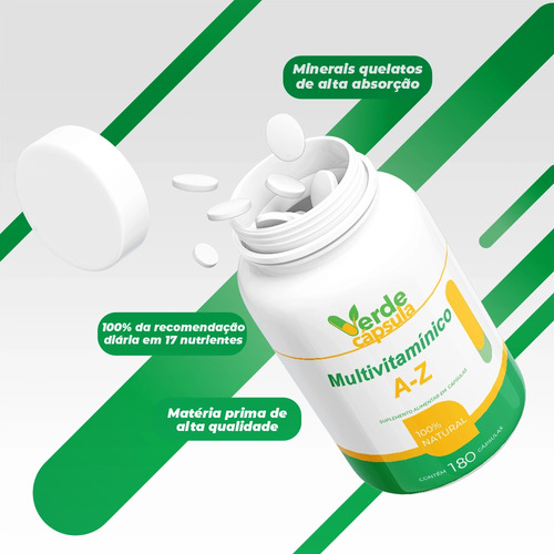 Multivitamínico Completo 180 Cápsulas Com Minerais Quelatos