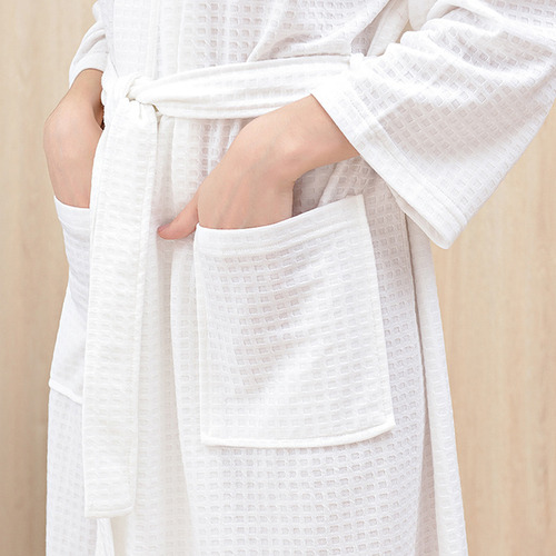 Albornoz Robe Waffle Para Hombre Y Mujer, Bata De Ducha A Cu