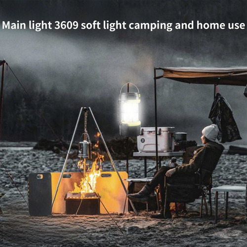 Linterna Solar Lámpara Led Recargable Para Camping Y Emergen